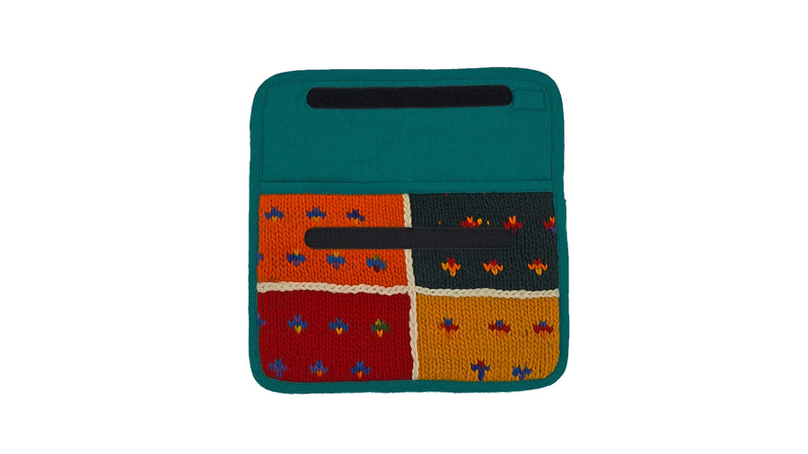 Teal Patchwork 13"