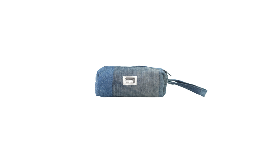 Fade block Denim Stationary Pouch