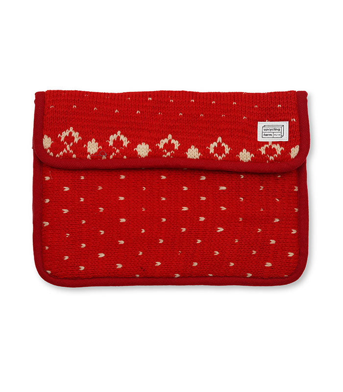 Crimson Knit Elegance