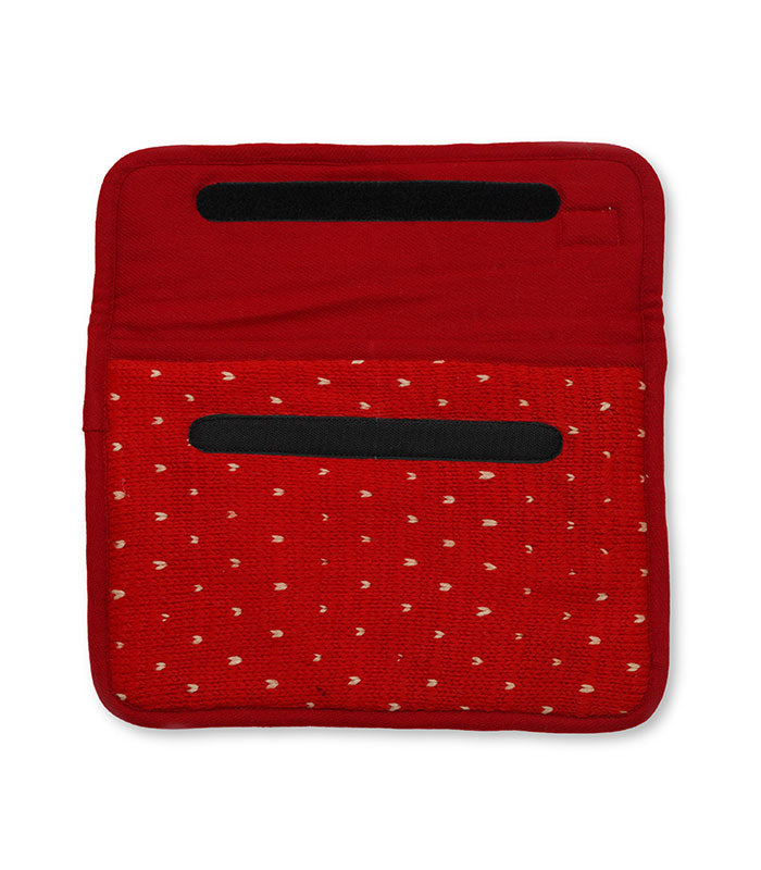 Crimson Knit Elegance
